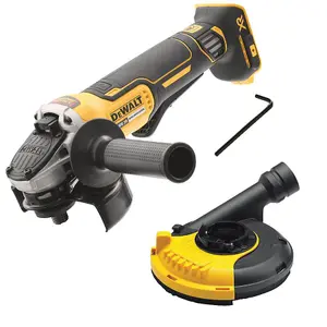 Dewalt DCG406N-XJ 18v XR Brushless 125mm Disc Angle Grinder + Dewalt Dust Guard