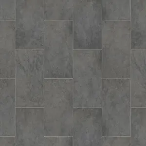 Mid Grey Tile Effect Vinyl (10m x 2m)