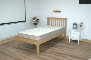 Wiltshire Pine Wooden Bed Frame 4ft - UV Waxed