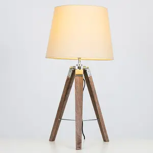 Bella Vista Wood Tripod Lamp (Set of 2) Beige / Yes