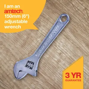 Amtech C1800 150mm (6") Adjustable wrench with 20mm (0.8") jaw opening