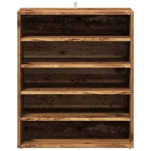 Berkfield Shoe Cabinet Old Wood 60x35x70 cm Engineered Wood