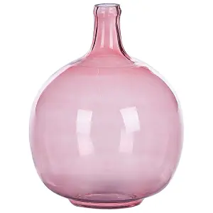 Decorative Vase CHAPPATHI Glass Pink