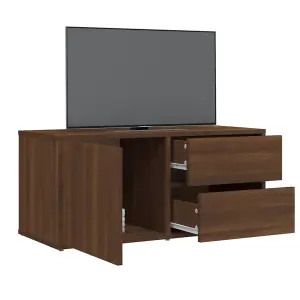 Berkfield TV Cabinet Brown Oak 80x34x36 cm Engineered Wood