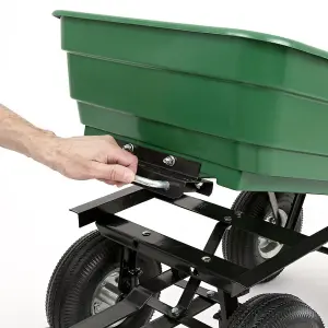 Garden Trolley Cart with Tipping Trailer Max Load 250kg