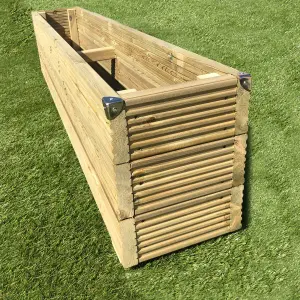 Deluxe Decking Planter Ruby Premium Wooden Garden Box for Flowers & Herbs