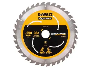 DEWALT Extreme Runtime FlexVolt Mitre Saw Blade 250 x 30mm x 36T