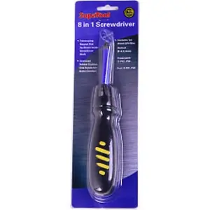 SupaTool 8 in 1 Multi-Screwdriver Black (One Size)