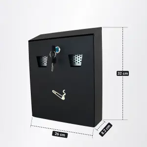 Buckingham Heavy-Duty Wall-Mounted Outdoor Cigarette Bin with Luminous Indicator and Lock  Ideal for Pubs, Clubs, Offices, and Co