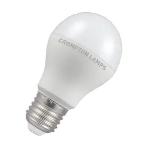 Crompton Lamps LED GLS 8.5W E27 Dimmable (5 Pack) Cool White Opal (60W Eqv)