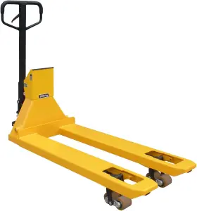 LiftMate Pump Pallet Truck with Weighing Scales for UK & US Pallets (690x1150mm Forks / 75mm Lowered Height),  2200kg Capacity