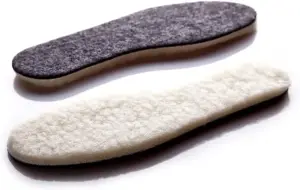 Wool Sheepskin Felt Thick & Fluffy Shoes Insoles Boots Inner Soles (Size UK 6)