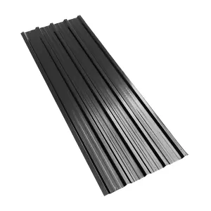 12pcs Steel Corrugated Panels  12 Steel Panels, Charcoal Black