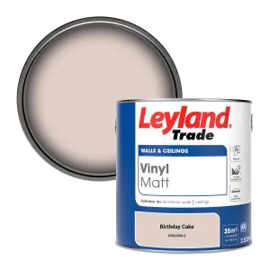 Leyland Trade Vinyl Matt Walls & Ceilings Emulsion Paint Birthday Cake (PPG1059-2) 2.5L