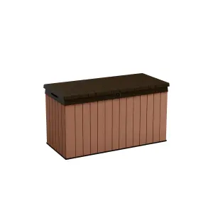 Keter Darwin Brown 570L Garden storage bench box 5x2 ft 782mm 1425mm