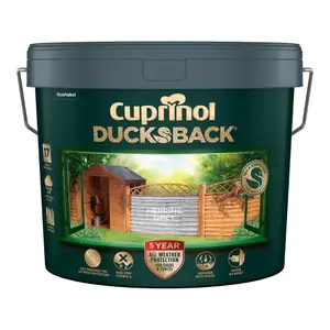 Cuprinol Ducksback Herring Grey Matt Exterior Wood paint, 9L Tin