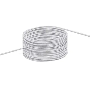 Round Elastic Cord, 3mm Wide White Elastic String Roll Stretchy Strap for DIY Crafts Beading Knitting, 25 meters