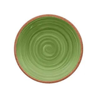 Purely Home Rustic Swirl Green Melamine Side/Salad Plates - Set of 6