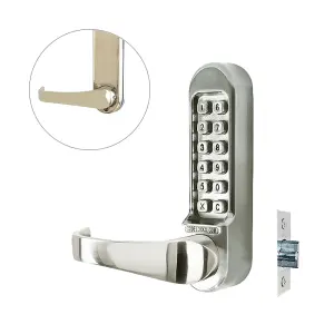 Codelocks CL510 Heavy Duty Lever Latch Digital Lock - Stainless Steel