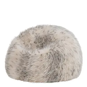 Icon Kids Faux Fur Fluffy Bean Bag Chair Snow Leopard