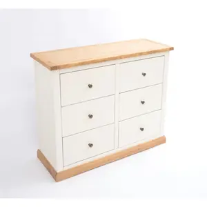 Trevi 6 Drawer Chest of Drawers Brass Knob