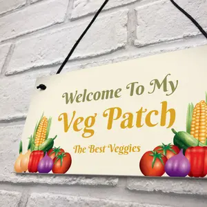 Red Ocean Novelty Vegetable Patch Sign Garden Sign Allotment Garden Shed Greenhouse Signs