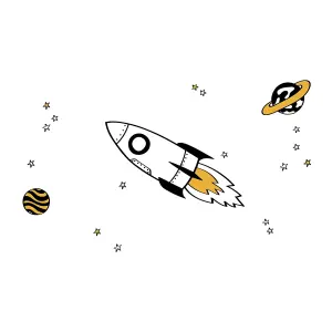 Rocket and Stars Wall Sticker Pack