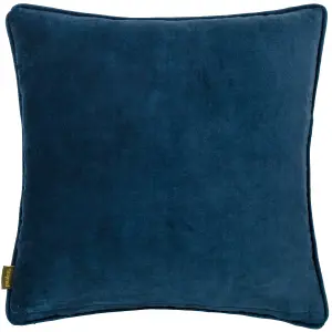 Paoletti Chedworth Piped Velvet Feather Rich Cushion