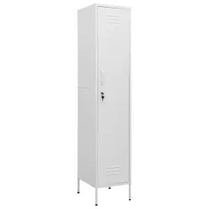 Berkfield Locker Cabinet White 35x46x180 cm Steel