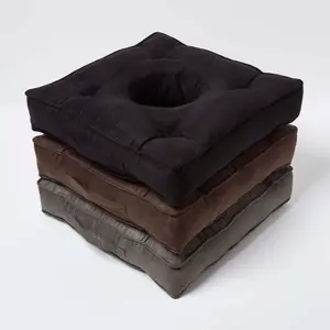 Homescapes Chocolate Faux Suede Coccyx Cushion