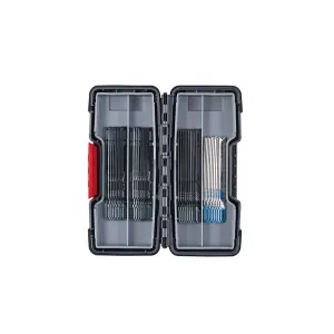 Bosch Professional 40-Piece Jigsaw Blade Set for Wood and Metal-Includes T244 D(10x),T 144 D(10x),T101 B(10x), and T121 AF(10x)