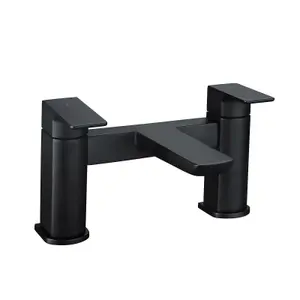 Nes Home Keninton Bathroom Bath Filler Black Matt Tap