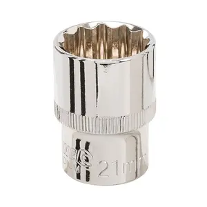 Silverline - Socket 1/2" Drive 12pt Metric - 21mm