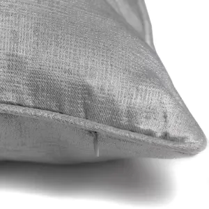 Strata Luxe Silver Velvet Filled Cushion