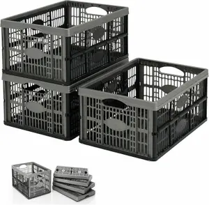 32L Collapsible Plastic Foldable Crates - 5