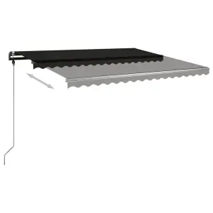 Berkfield Freestanding Manual Retractable Awning 450x350 cm Anthracite