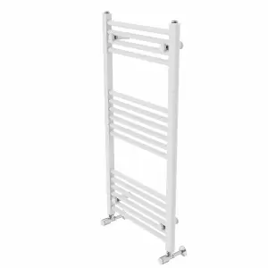 Rinse Modern Bathroom Heated Towel Rail Ladder Radiator 1000x500mm Straight for Bathroom Kitchen White