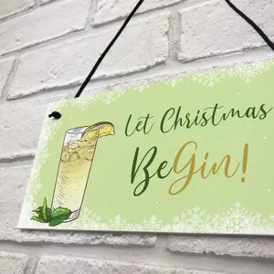 Red Ocean Gin Sign Bar Signs And Plaques Funny Gin Gifts For Women Gift Xmas Sign