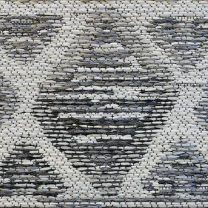 Silver Geometric Outdoor Rug, Geometric Stain-Resistant Rug For Patio, Garden, 5mm Modern Outdoor Rug-120cm X 170cm