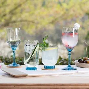 Bormioli Rocco - Florian Highball Glasses - 430ml - Blue - Pack of 6