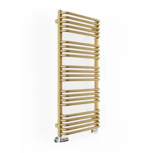 Alex Brass Heated Towel Rail 114cm H  x 50cm W x 12cm D