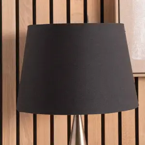 35cm Black Tapered Poly Cotton Lampshade for Table Lamps and Floor Lamps