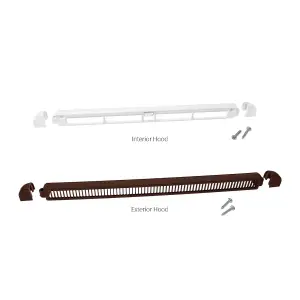 Simon Framevent Trickle Vent - 2328EA (300mm), Brown / White (Inside)