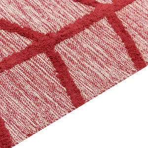 Cotton Area Rug 160 x 230 cm Red SIVAS