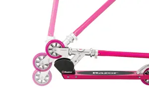 Razor S Sport Folding Childrens Scooter with Rear Fender Brake - Pink - 6+ years