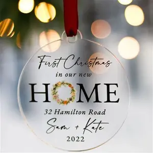 Personalised First Christmas In New Home Bauble