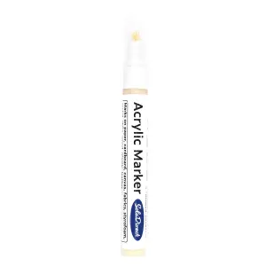 Acrylic Paint Marker Pen Permanent for Stone Leather Fabric Plastic (White)