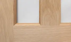 Modern 3P Panel Oak Frosted Glzd Door 1981 x 838mm