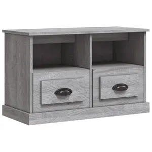 Berkfield TV Cabinet Grey Sonoma 80x35x50 cm Engineered Wood