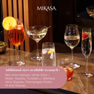 Mikasa Treviso Crystal Coupe Glasses, Set of 4, 300ml